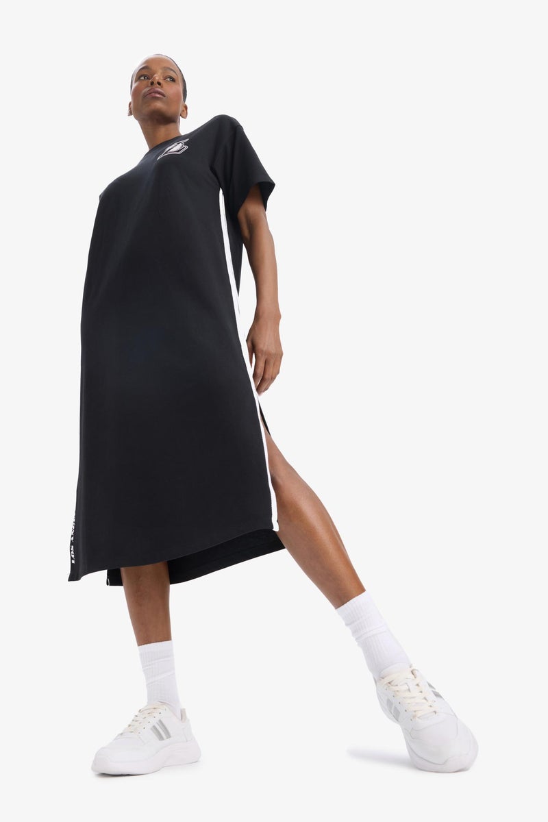 DeFacto Black Woman Oversize Pique NBA Los Angeles Lakers Licensed Dress Casual - Image 5